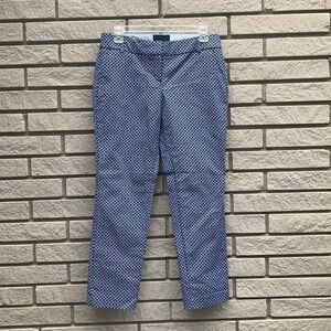 Cynthia Rowley Blue Geometric Print Cropped Trouser Pants Sz 4